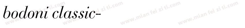 bodoni classic字体转换